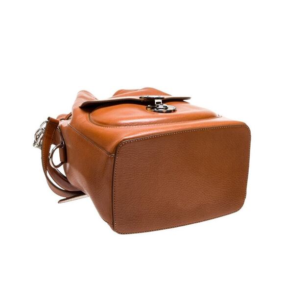 Ralph Lauren Collection Ricky Drawstring Bucket Bag Medium Brown Purse - Picture 6 of 9